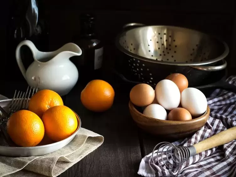 ovos e laranxas para a dieta de ovos