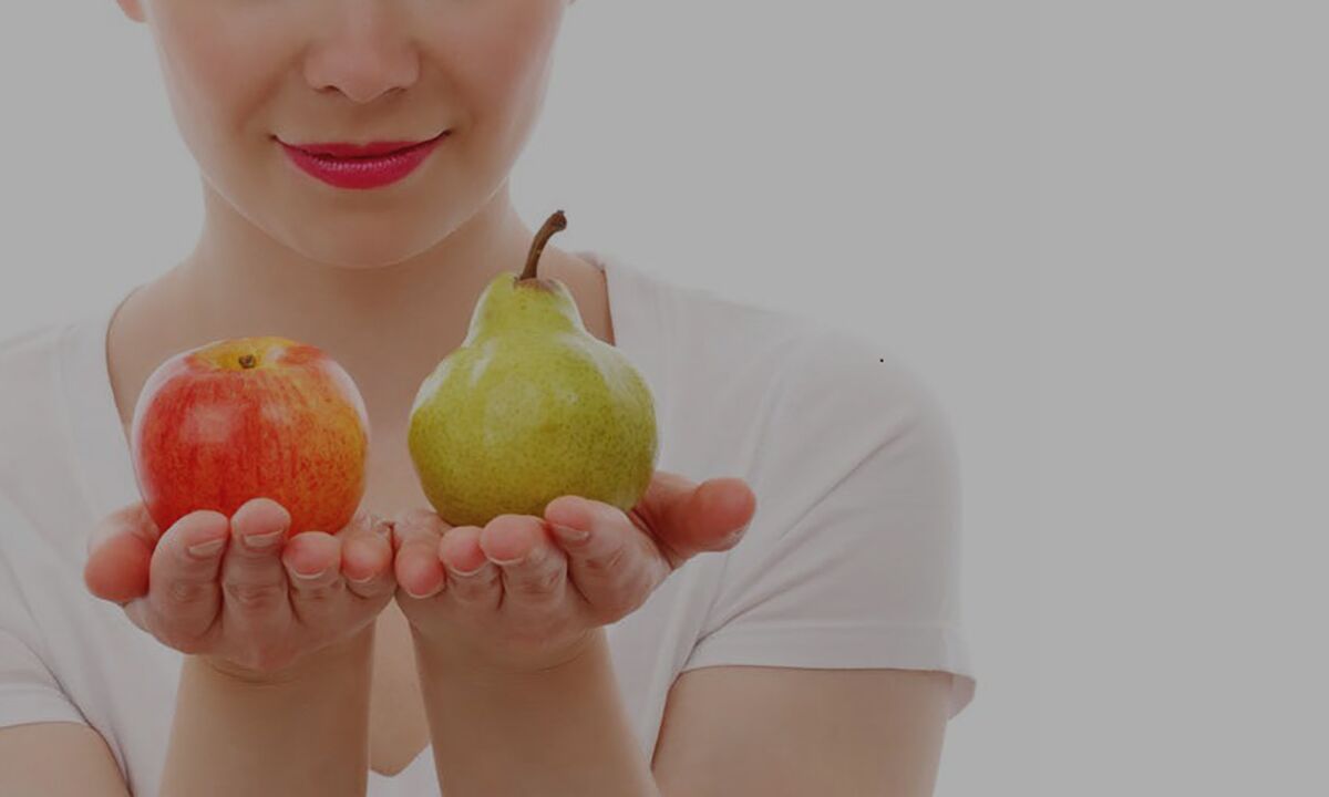 Mazás e peras na dieta de froitas de trigo sarraceno